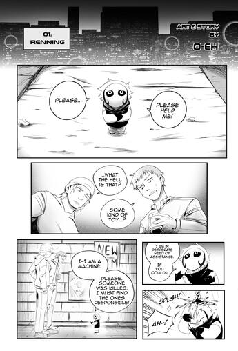 Page 1 of a mini comic about Renning