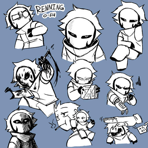 Renning doodles